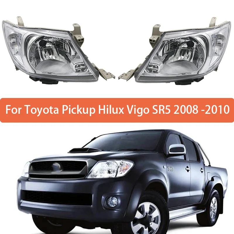 Paar Koplamp Voor Toyota Pickup Hilux Vigo SR5 2008 2009 2010 Koplamp Head Lamp Head Light - afbeelding 2