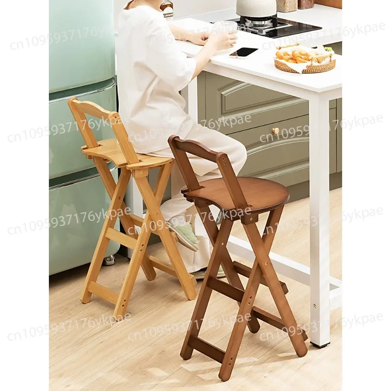Foldable Bar Chair High Stool Home Checkout Page Bar Restaurant Back Chair Living Room