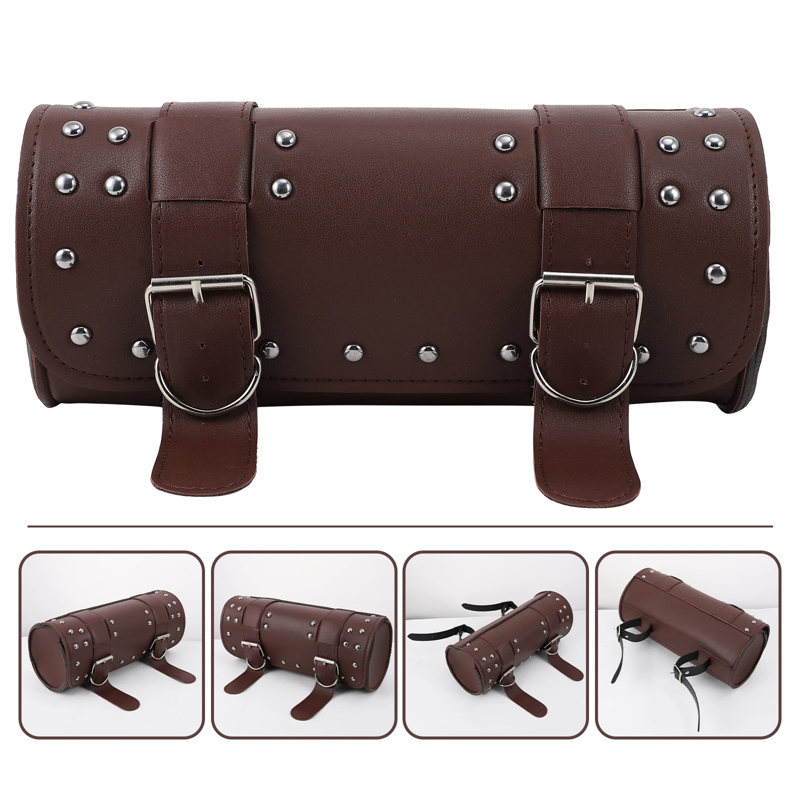 Bolsa de ferramentas para motocicleta, grande capacidade, durável, pu, bolsa lateral, acessório de armazenamento, equipamento de bicicleta, acessório de motocicleta