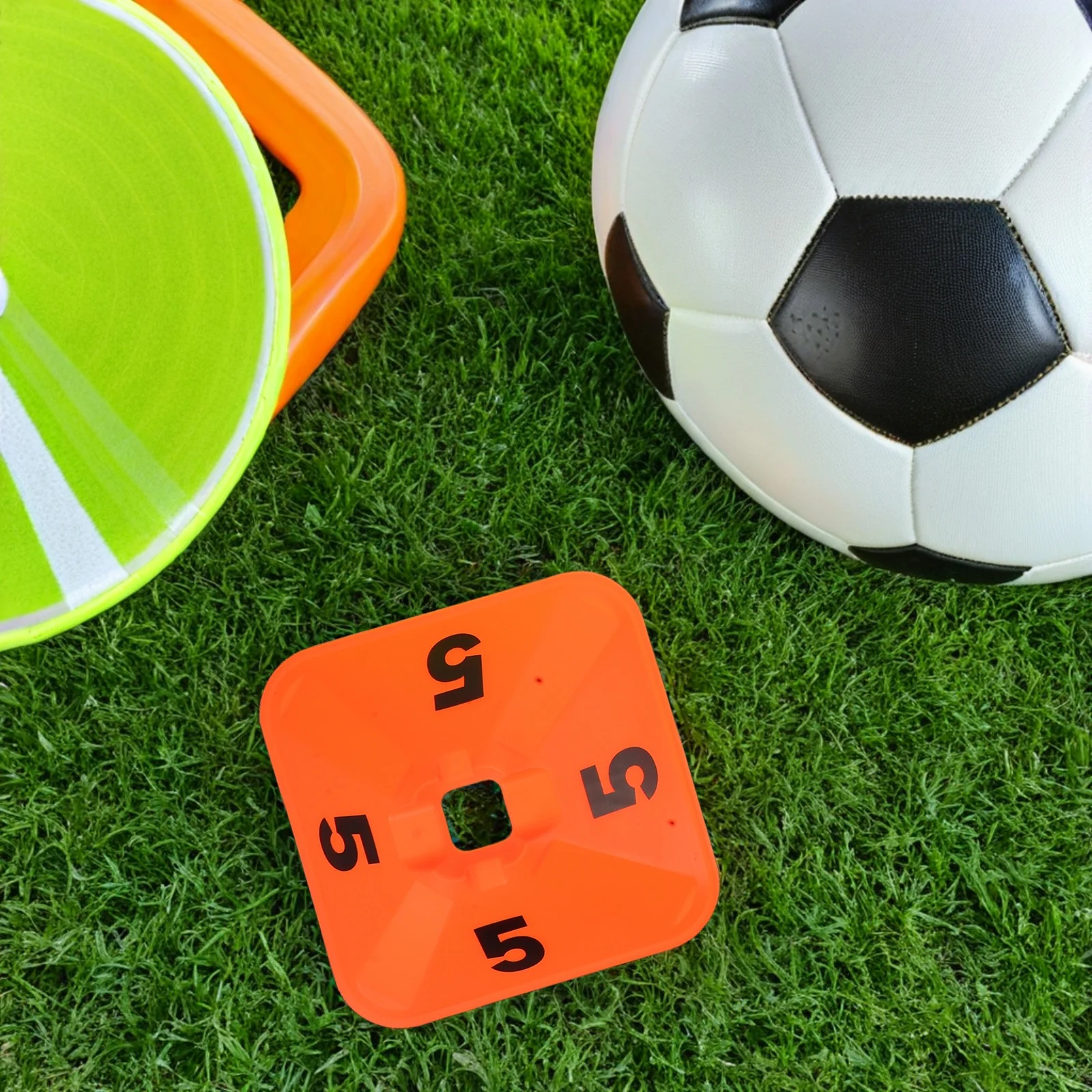 

10 Pcs Soccer Equipment for Training Sports Logo Disc Basketball Floor Markers Field Spot Football Cones Flat