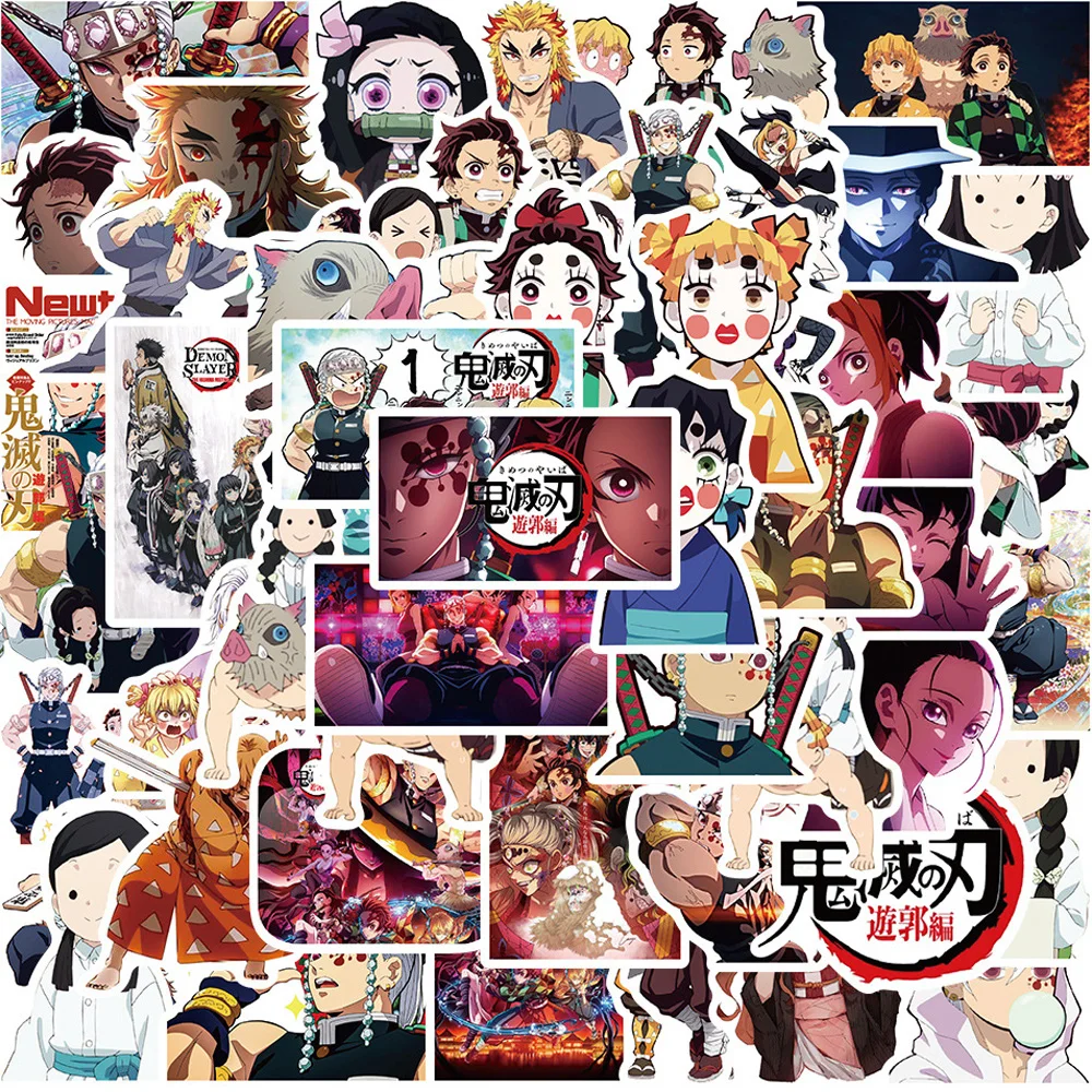 

10/30/50pcs Cool Demon Slayer Anime Stickers Tanjirou Nezuko Decals for Kid Gift DIY Laptop Fridge Cartoon Classic Manga Sticker