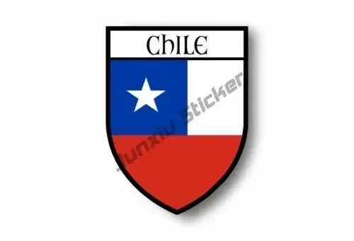 Personality Chile Flag Decal Chilean Coat of Arms Sticker Self Adhesive Vinyl Decal Chile Flag Map RCH Car Sticker Accessories