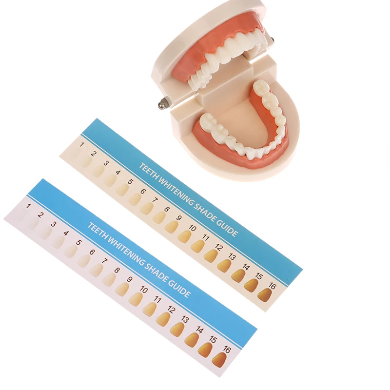Paleta de colores para blanqueamiento Dental, 5 uds., 16 colores, luz fría, tarjeta de comparación, suministros de contraste, tabla de colores Dental sombra