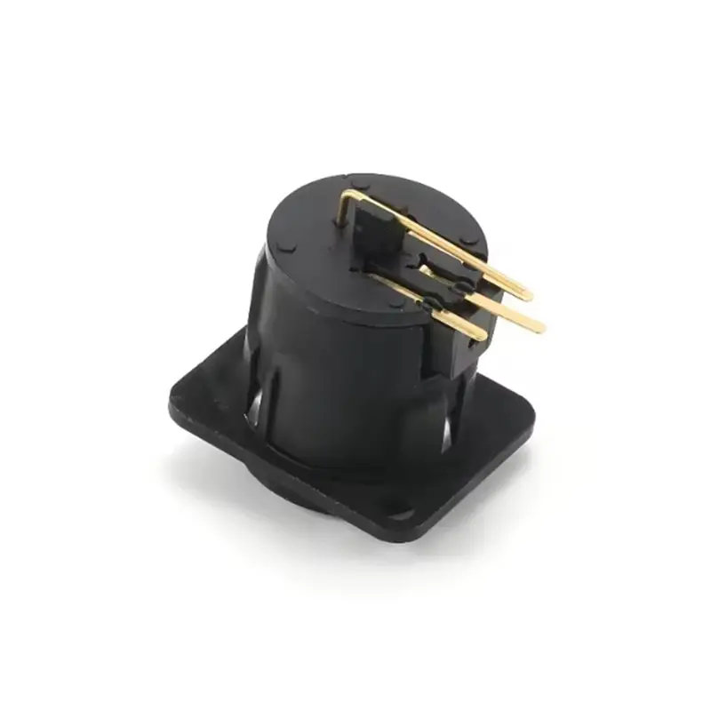 NC3FD-H-B Female Horizontal 3 Pin XLR PCB Connector Socket 1PCS Gold Plated PCB Contact Pin-[97Lemons]