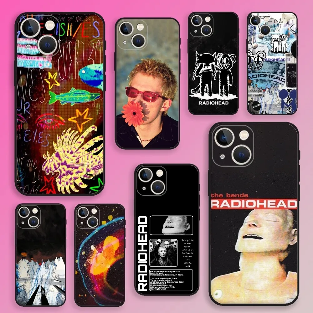 

Band R-Radiohead Albums Phone Case For iPhone 16,15,14,13,12,11,Plus,Pro Max,XS,X,XR,SE,Mini,8,7 Soft Silicone Black Cover