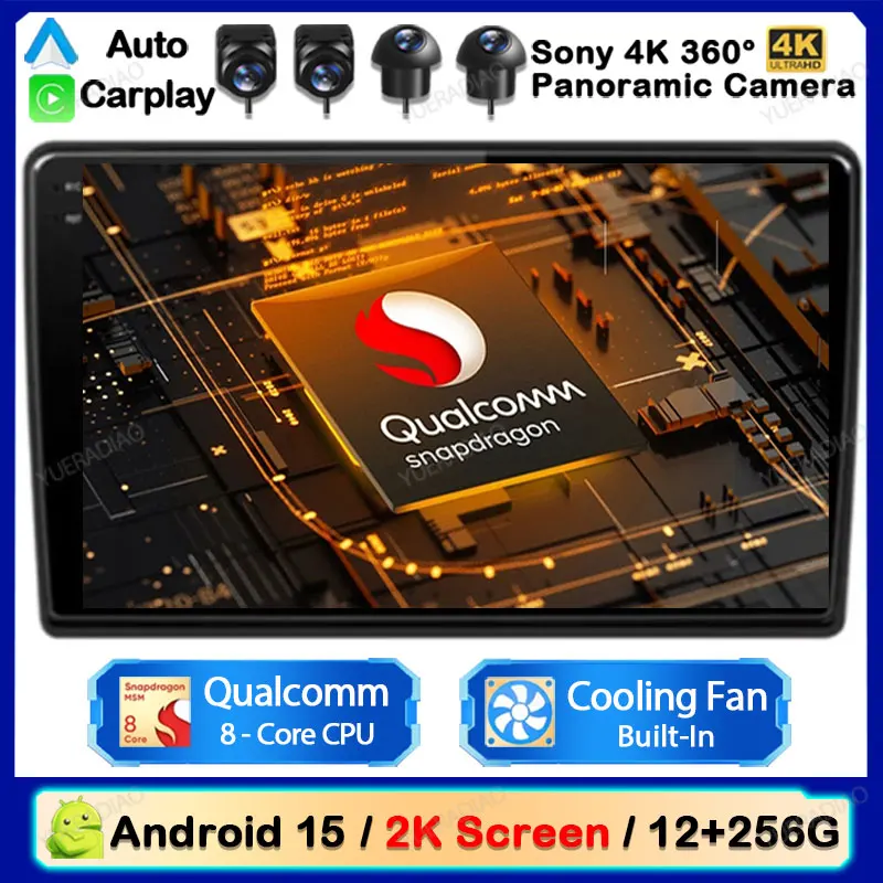 

Android 15 Car Radio For Hyundai H1 II 2 TQ 2007 - 2015 Head Unit Qualcomm GPS NAVI Multimedia Stereo Video Player 2DIN BT QLED