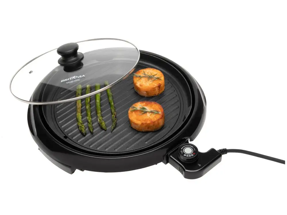 Grill Britânia BPE02 Redondo 1000W com Chapa - 110V