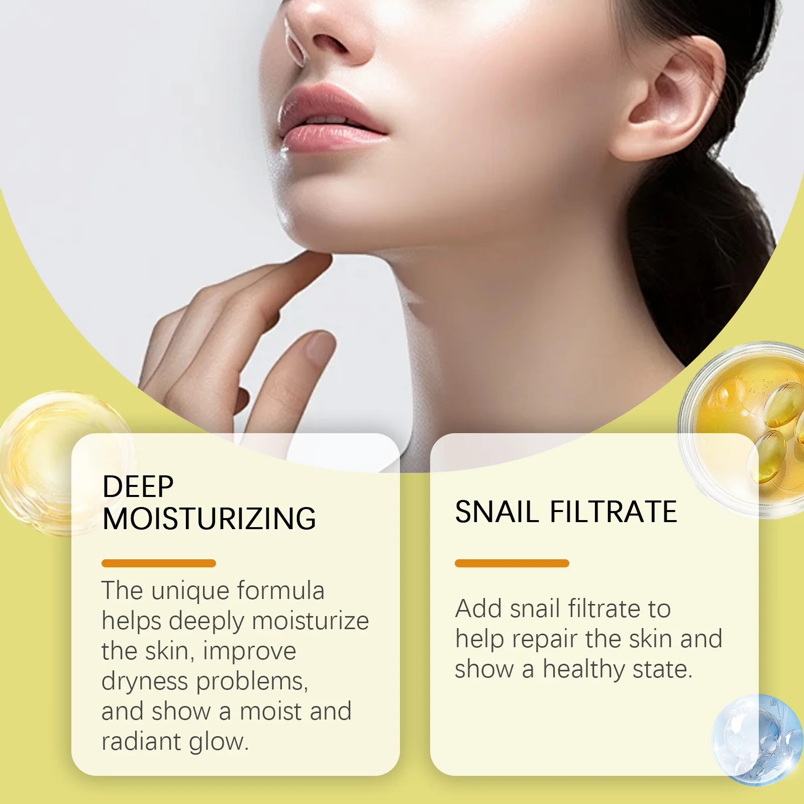 콜라겐 크림 – 달팽이 뮤신과 히알루론산이 함유된 주야간 보습제 – 수분 공급, 영양 공급 안티에이징 페이스 크림