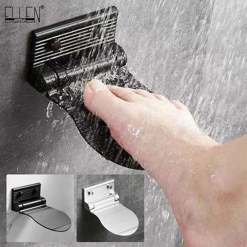 

Ellen Shower Foot Rest Bathroom Pedals Non-slip Shower Footstool Pedestal Pedals Elderly Pregnant Bath Stool Black EL802