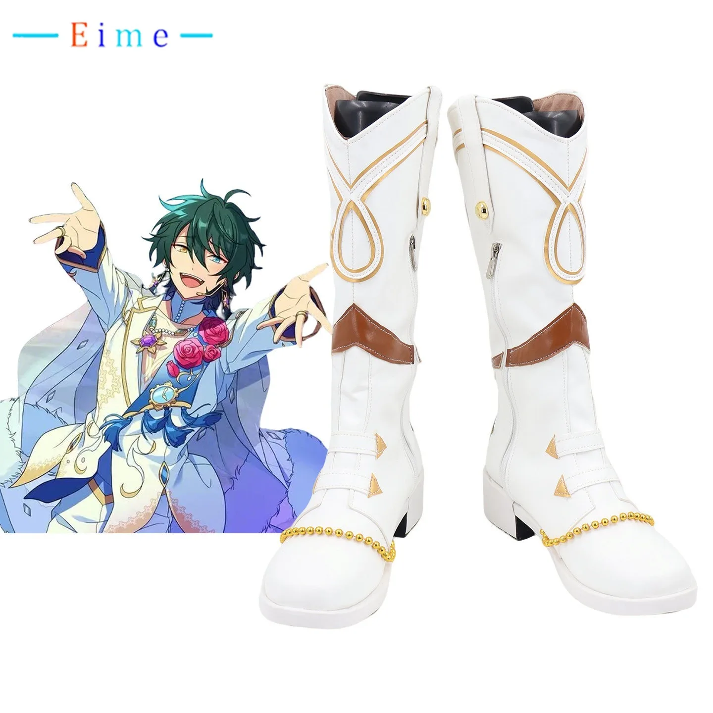 

Обувь для косплея Kagehira Mika, аксессуары для косплея из игры Ensemble Stars, обувь из искусственной кожи, карнавальные ботинки на Хэллоуин, изготовленные на заказ