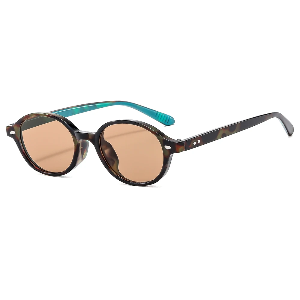 خمر إطار بيضاوي النظارات الشمسية موضة نظارات شمسية ريترو العلامة التجارية تصميم UV400 ظلال نظارات النساء نظارات الإناث