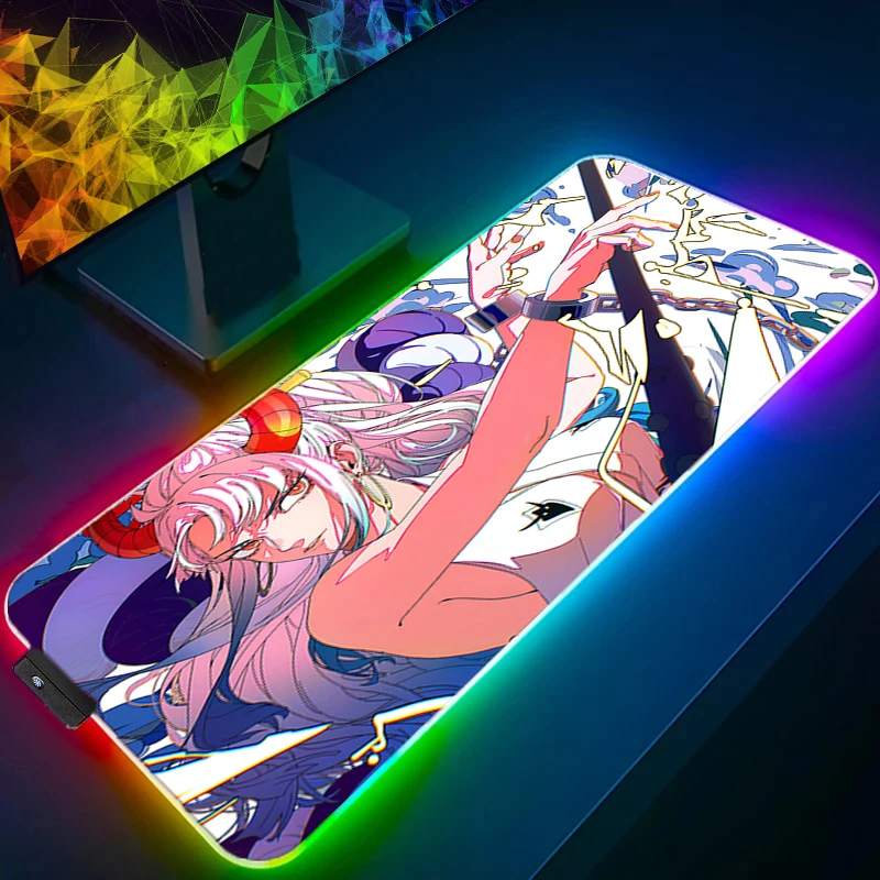 

Backlight Gaming Mouse Pad one piece Yamato LED Computer Gamer Laptop Keyboard Carpet Mouse Mat RGB Non-Slip Rubber Table Rug
