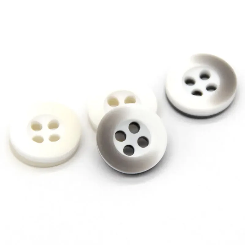 DOTOLLE 9/10/11/13mm Round White Beige Resin Shirt Buttons For Clothing Women Blouse Top Collar Handmade Sewing Accessories