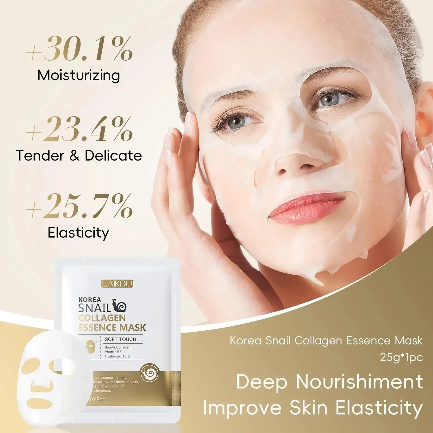 Korean Snail Collagen Face Mask 25g 2