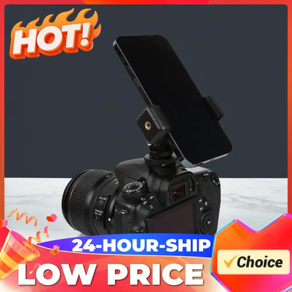 

Camera Hot Shoe Phone Tripod Mount Adapter 360° Rotation Phone Holder Camera Hot Shoe Phone Holder for Canon Nikon Sony DSLR
