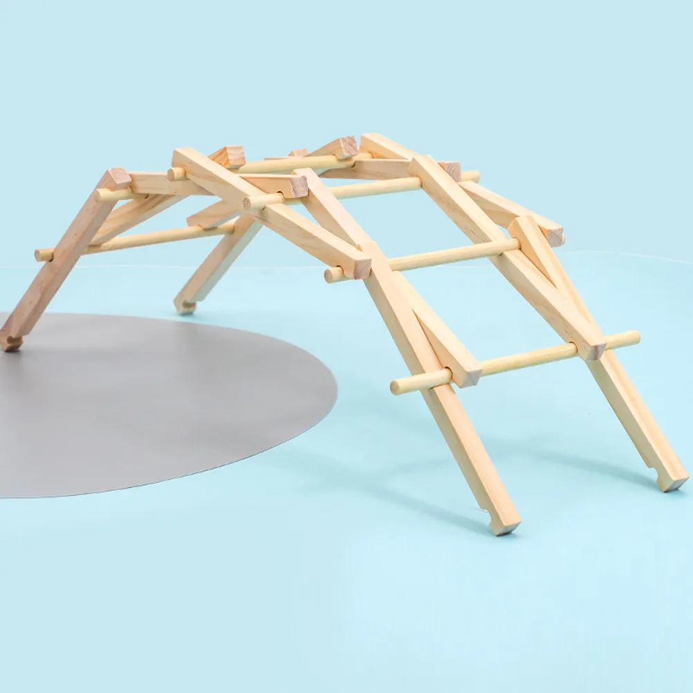 

2Sets Handmade Wood Arch Bridge Educational Assembly Project Children DIY Craft Kids Interactive Learning