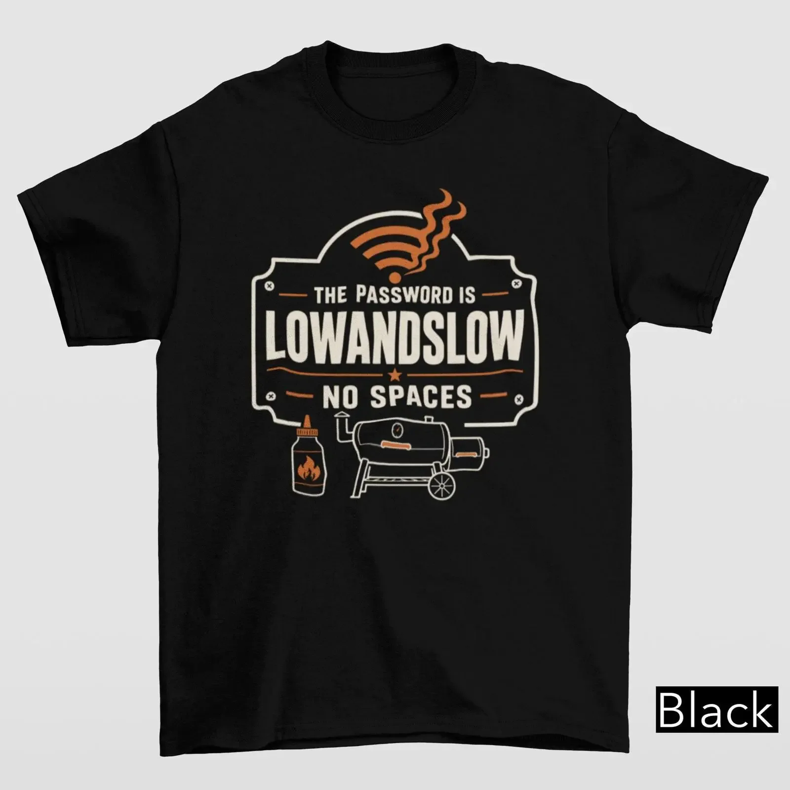 Funny Smoker T Shirt The Password Is Low And Slow No Spaces Pitmaster BBQ Grilling For Men vintage Washed Soft homme Stylish