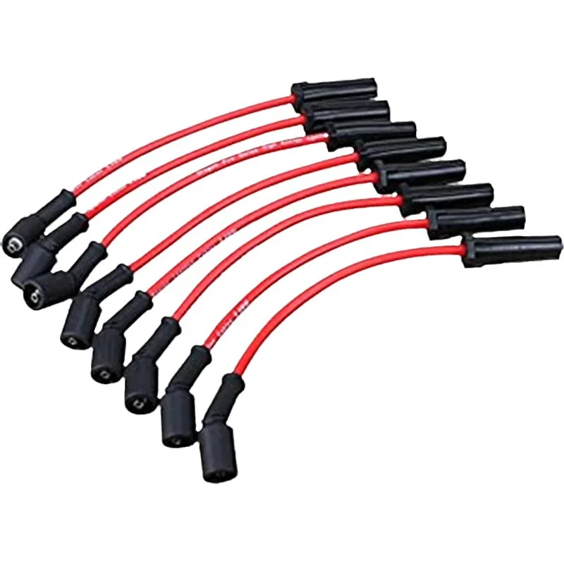 

48322R 7831 8pcs Ignition Spark Plug Wire Kit Set Cable 10mm For Chevrolet Silverado Tahoe GMC Savana Sierra Hummer H2 H3 Isuzu