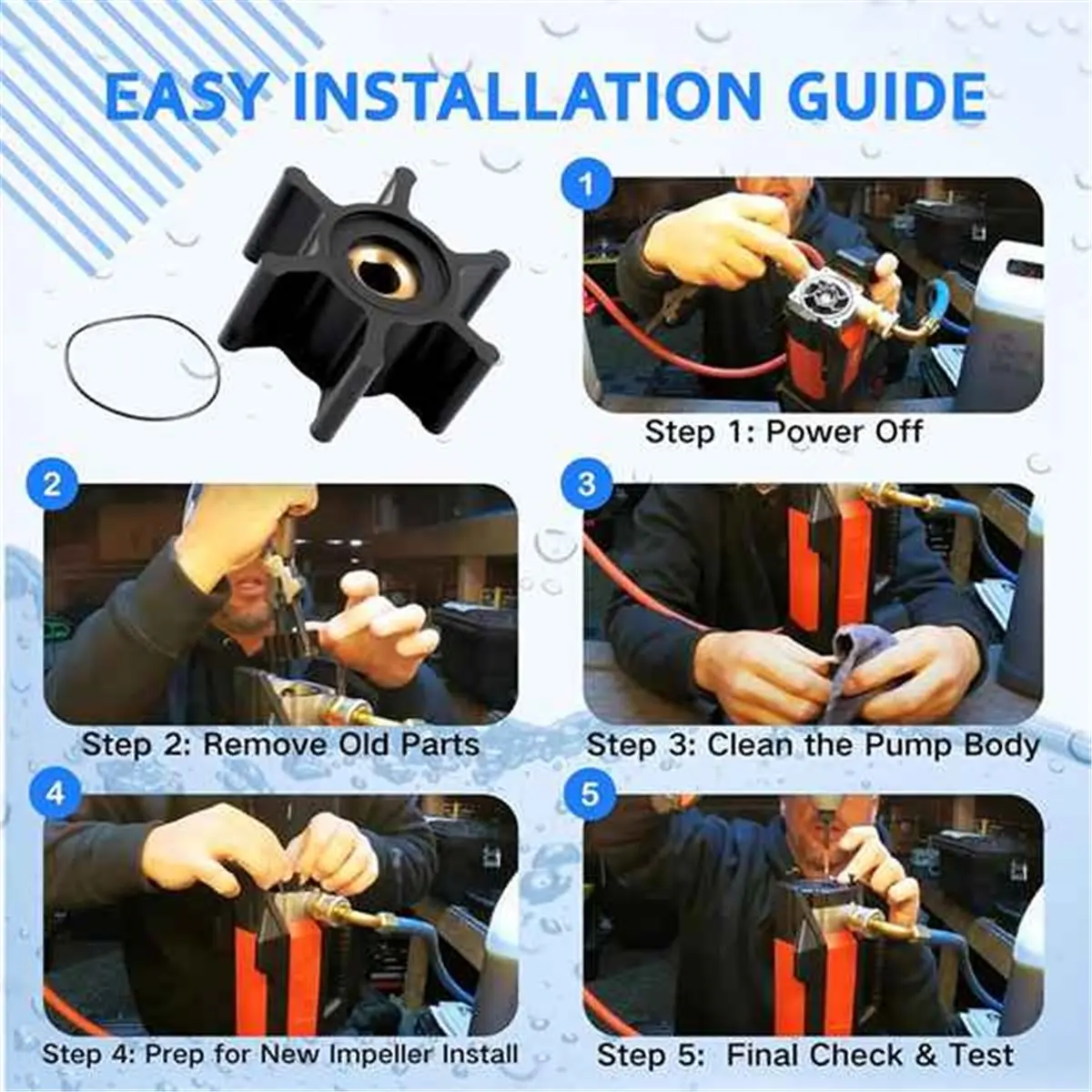 Oct Sale Impeller and O‑Ring Kit for Milwaukee M18 Transfer Pump, Replacement for 49‑16‑2771, with Lubricant
