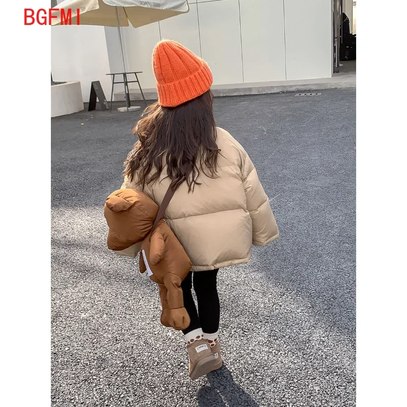 2024 Korean Kids Outerwear Girl Winter Coat Children's Padding Winter Jacket Children's Clothing for Toddler Girls Thicken Warm