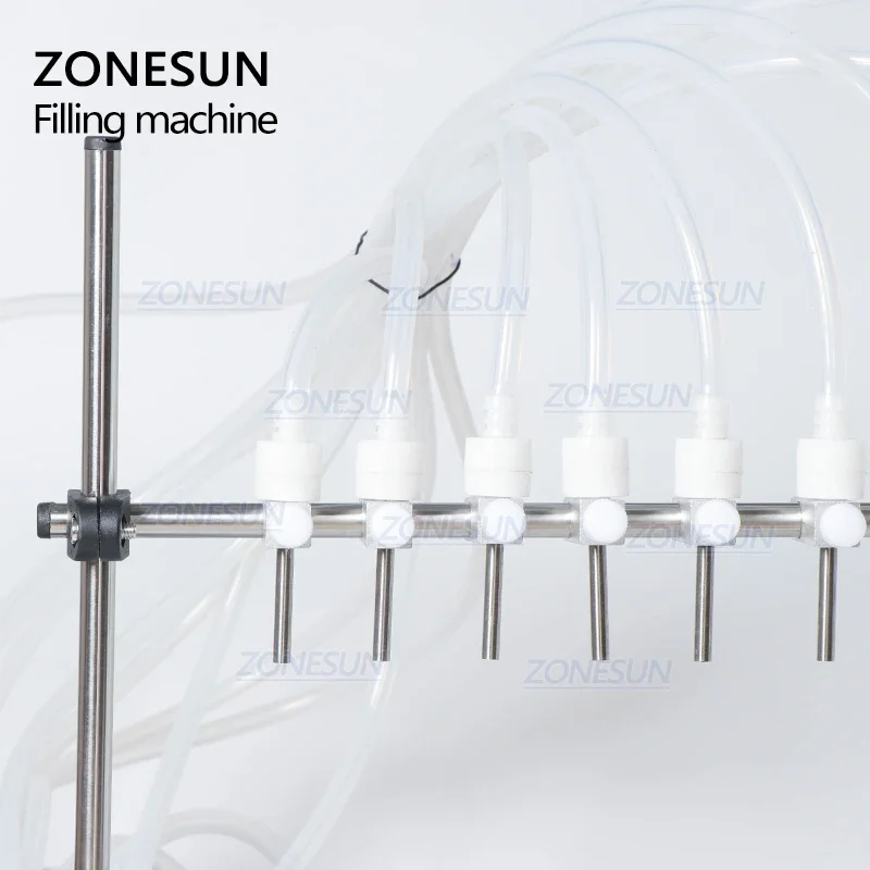 ZONESUN ZS-YTPP10B 10 Heads Perfume Vial Liquid Filling Machine Peristaltic Pump Filler 50ml Small Bottle Filling Machine