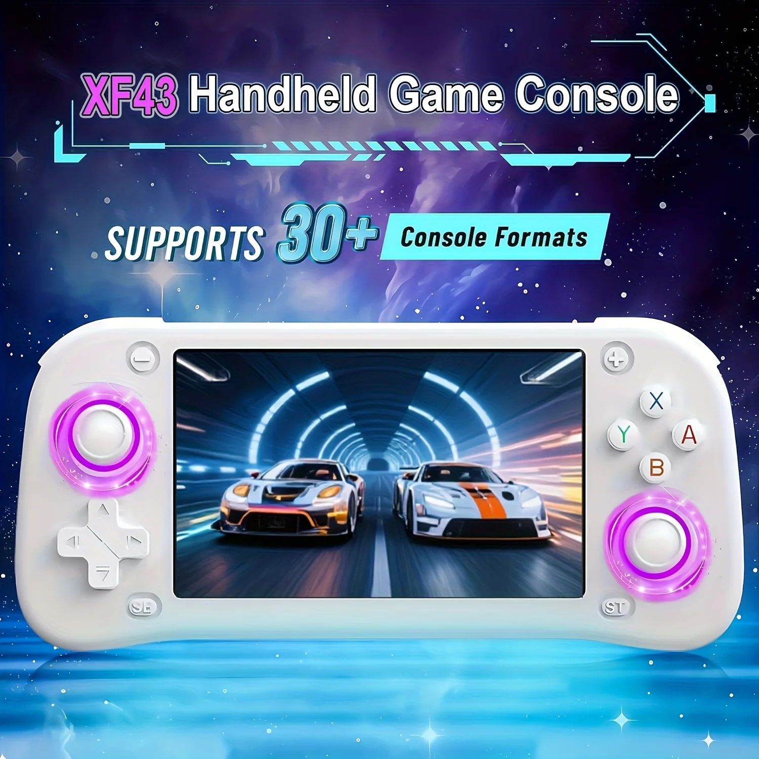 

Новая портативная игровая консоль XF43 2026 года, 4,3-дюймовый HD-экран, портативная ретро-консоль, идеально подходит для подарков
