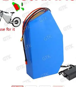 72v 50Ah lithium ion triangle battery 18650 li ion Polygon battery for 5000w Mountain Bike scooter Motorcycle + 5A charger