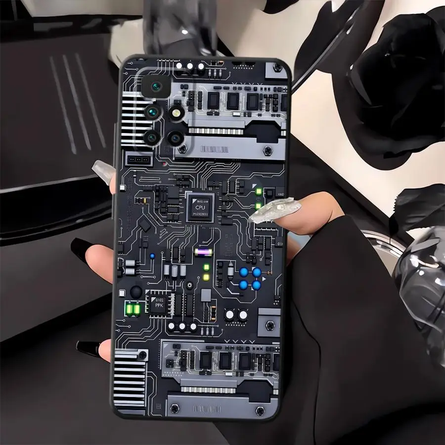 حافظة لهاتف شاومي ريدمي A4 A5 14C 12C 9 A3 K40 K80 Pro 10 A1 A2 Plus 13C لوحة دوائر كهربائية للآلة