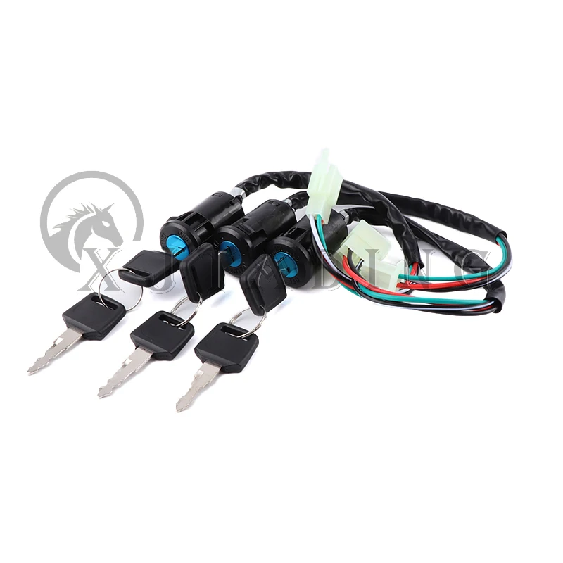 2 Wires/4 Wires Ignition Switch with 2 Keys On-Off Lock For Electrical Scooter ATV Motorcycle Motorbike ATV Quad Dirt Bike Parts