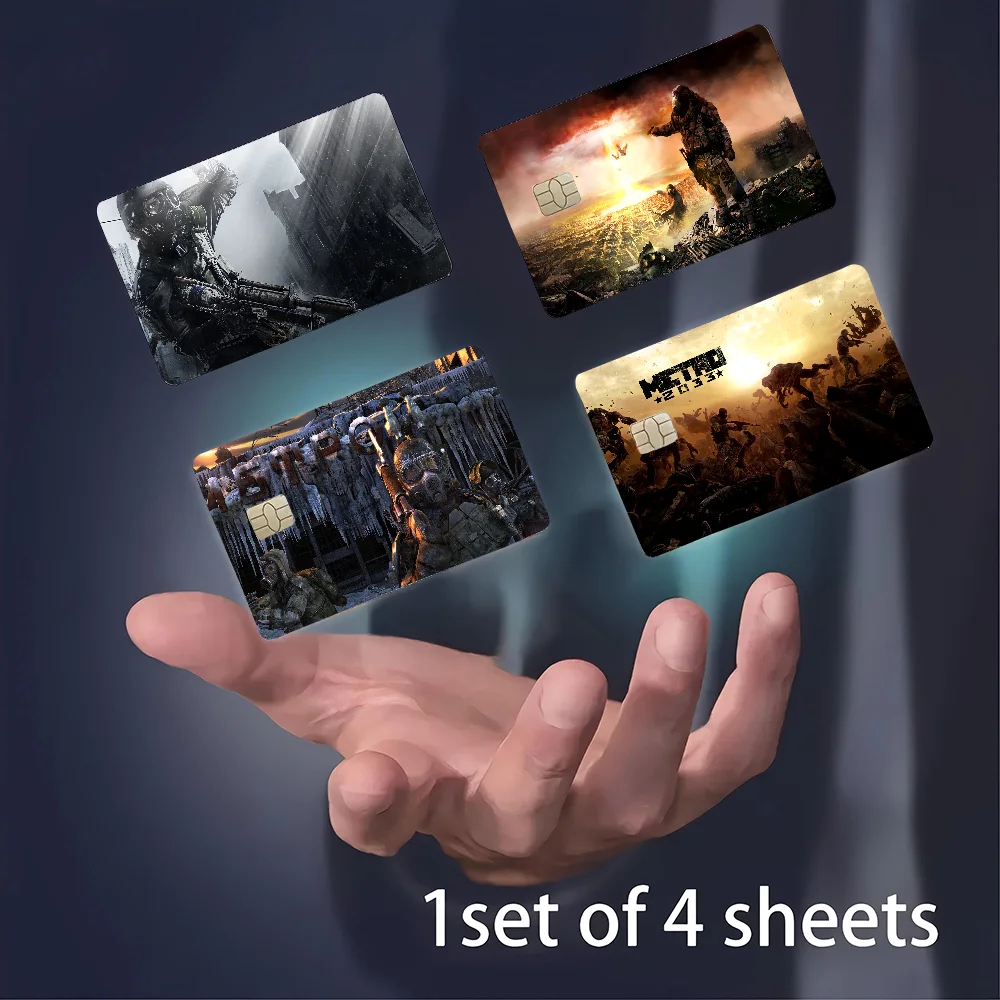 Gaming Metro 2033Anime Frontabdeckung Film Aufkleber Haut für Kredit-Debitkarte Kleiner großer Chip