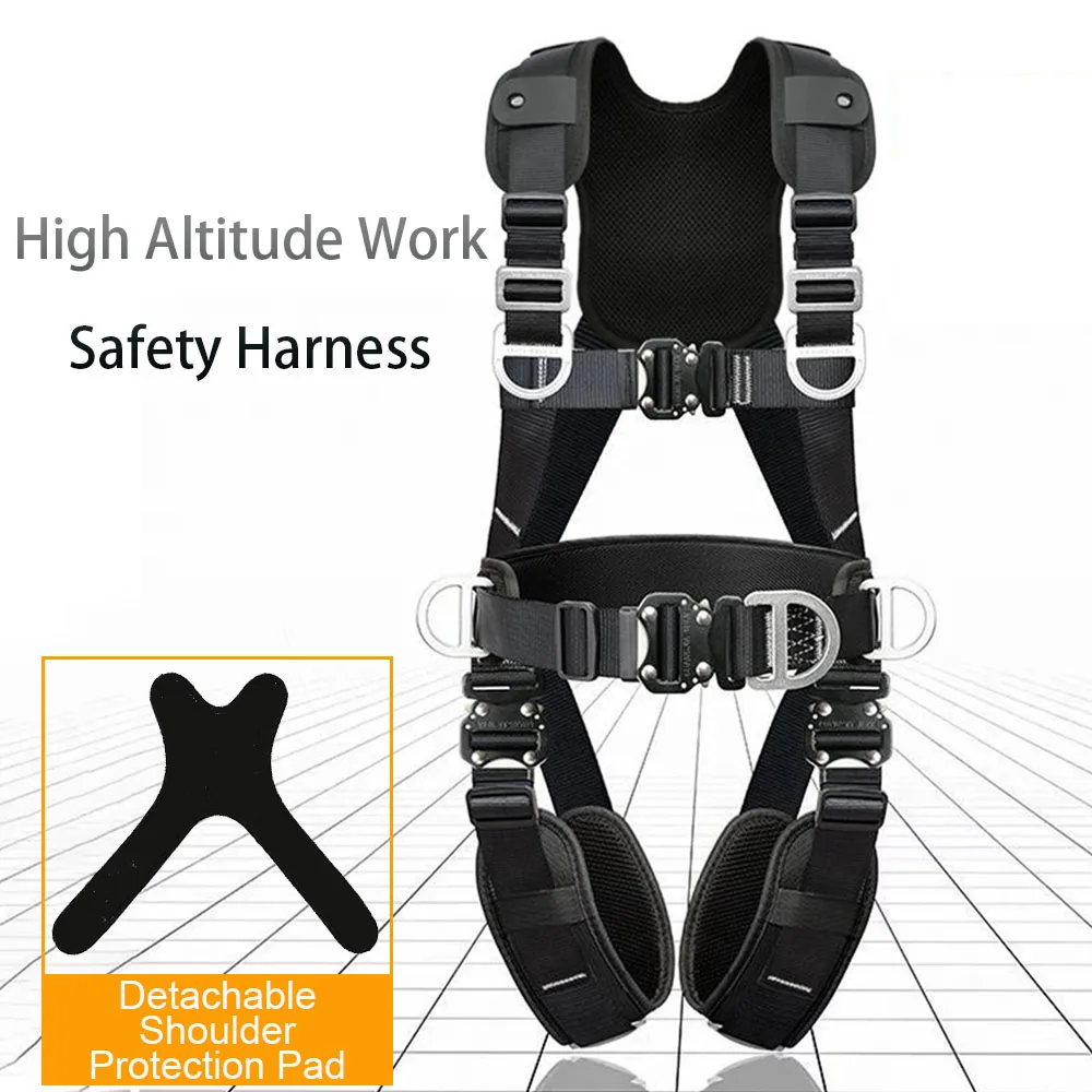 Five-point High Altitude Work Safety Harness Full Body Safety Belt Outdoor Climbing Training Electrician Protective Equipment