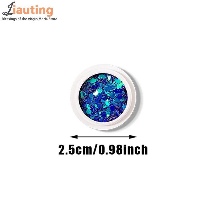 10 Pudełek Ozdób do Paznokci z Cyrkoniami, Dekoracje, Poligonowe Laserowe Błyszczące Puderki, Naklejki na Paznokcie, Akcesoria Kosmetyczne