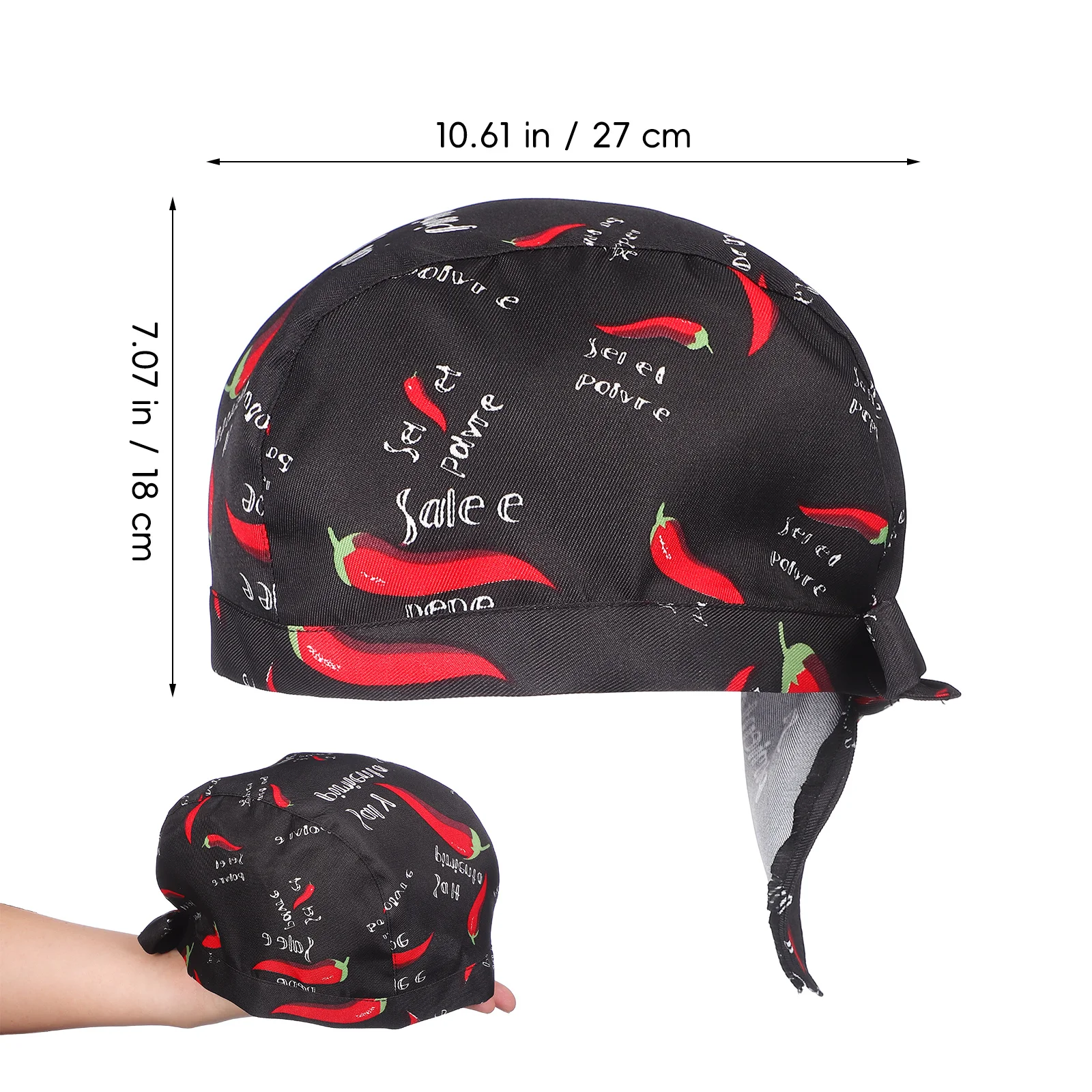 Chili Design Cooking Chef Hat Kitchen Cap Comfortable Breathable Sweat Absorbent Work Restaurant Waiter Hat Kitchen Cap