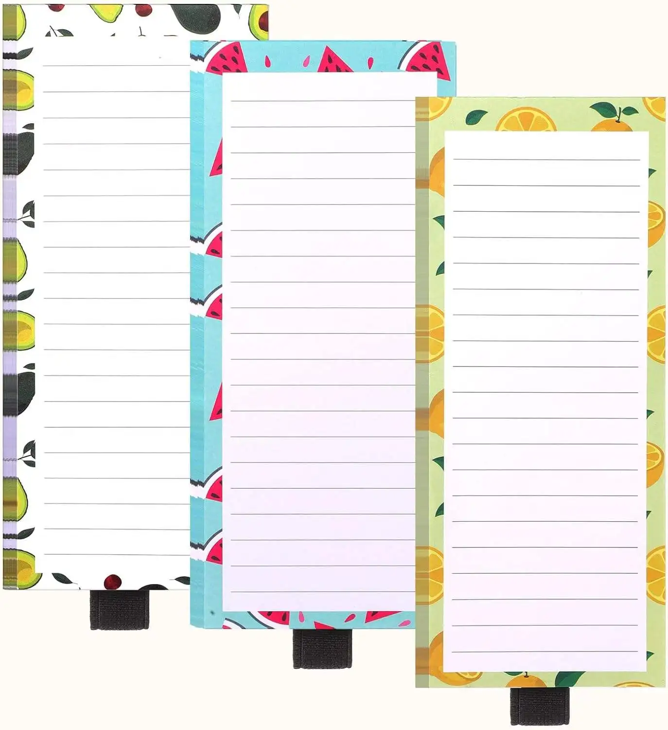 3 unids/set Bloc de notas magnético personalizable Bloc de notas divertido y funcional para compras de comestibles imán para nevera toma de notas