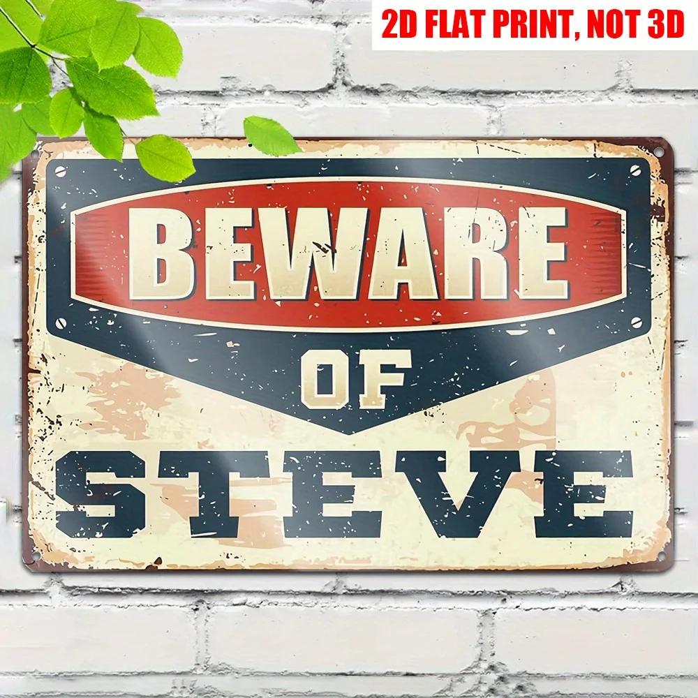 2D Flat Humorous Warning Metal aluminum Sign, 8 * 12 Inch 