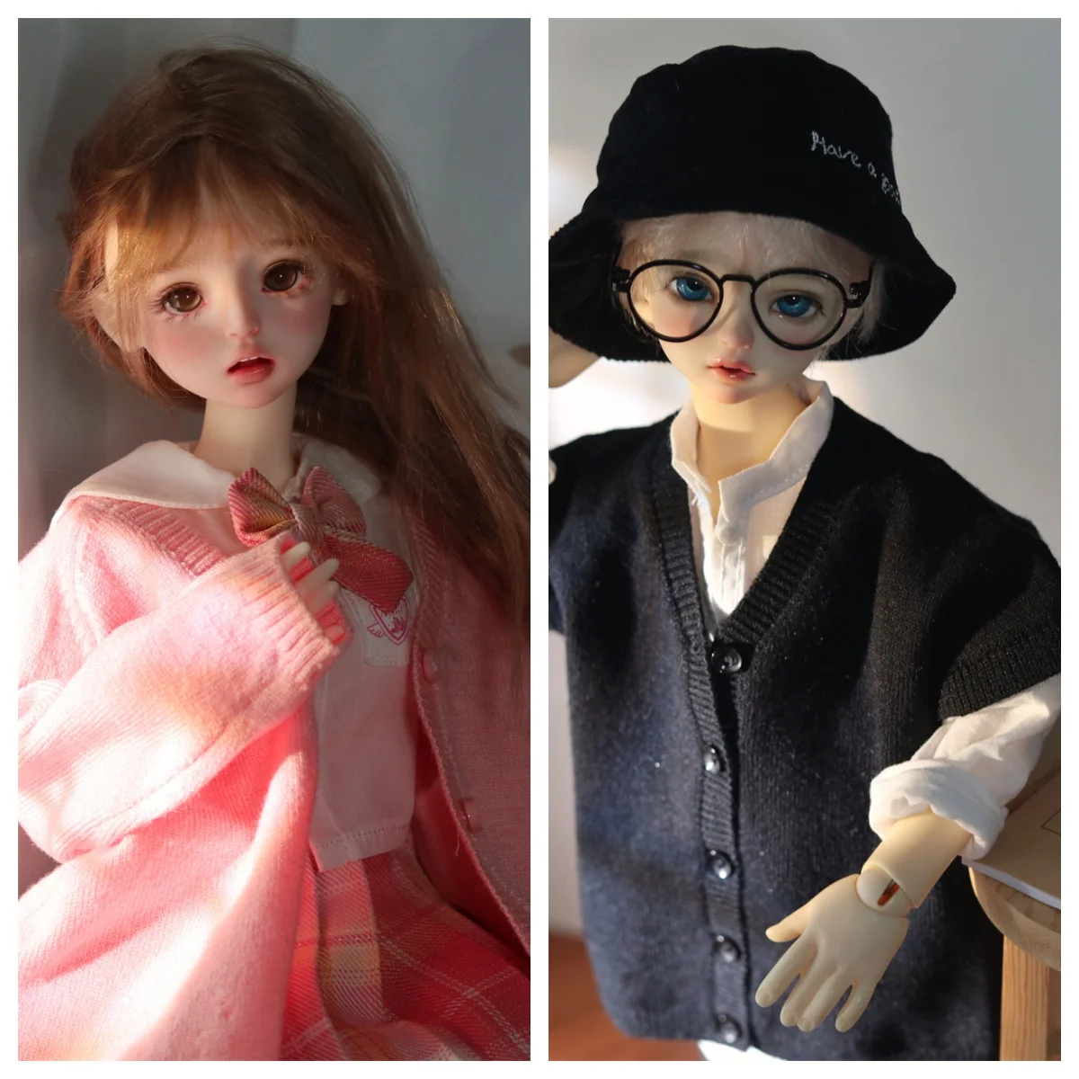 BJD/SD Clothes 1/4 Men and women can wear knitted cardigan jk Cardigan sweater Coat BJD doll accessories (no dolls)