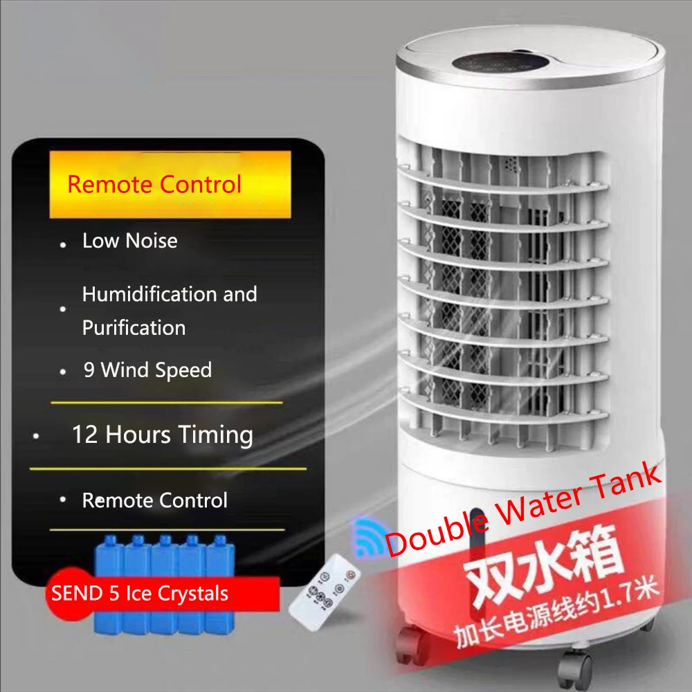 

6L Mobile Air Cooling Fan for Home 65W Remote Control Air Conditioner With Digital Displa Floor Standing Electric Air Cooler