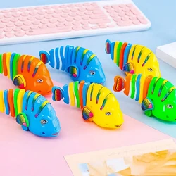 Cat Toys Interactive Clockwork Swinging Cartoon Fish Toys Cat Training Plastic Fall Resistance Puzzle Toy for Cats Kitten Kitty