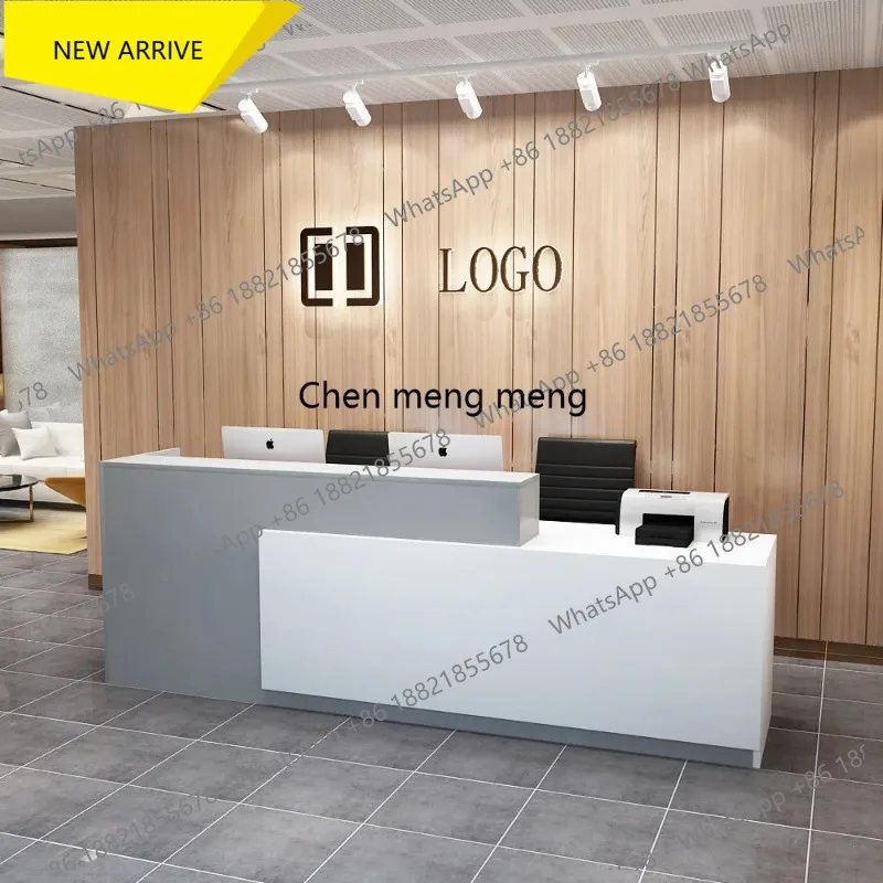 Mostrador de Recepción para Peluquería G153 con Cajones, Mostrador de Recepción para Tienda, Consultorio Médico, Mostrador de Recepción Moderno para Negocios, Mesa de Centro de Lujo