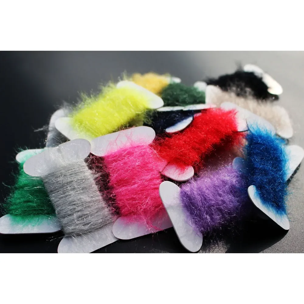 

Tigofly 17 colors 10 Cards Ice Dub Dubbing Thread Line Chenille Glitter Yarn Nymph Bugs Scud flies Body Fly Tying Materials