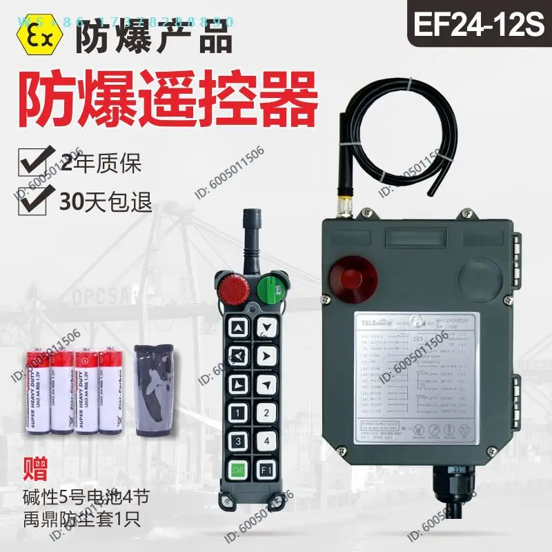 Explosion-proof remote control crane intrinsically safe industrial wireless remote control BF24 EF24-12S
