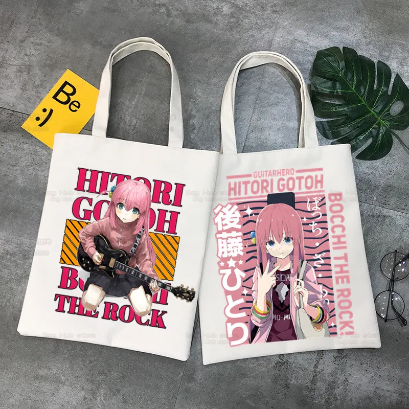 BOCCHI THE ROCK! Shopping Bag Tote Harajuku Hitori Gotoh Ijichi Nijika Bocchie The Rock Canvas Shoulder Bag Female Ulzzang Eco