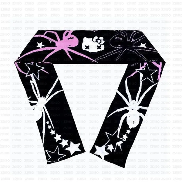 韓国版の秋と冬のダークアニメ要素両面ジャカード状況トレンド多用途スカーフショールY2K