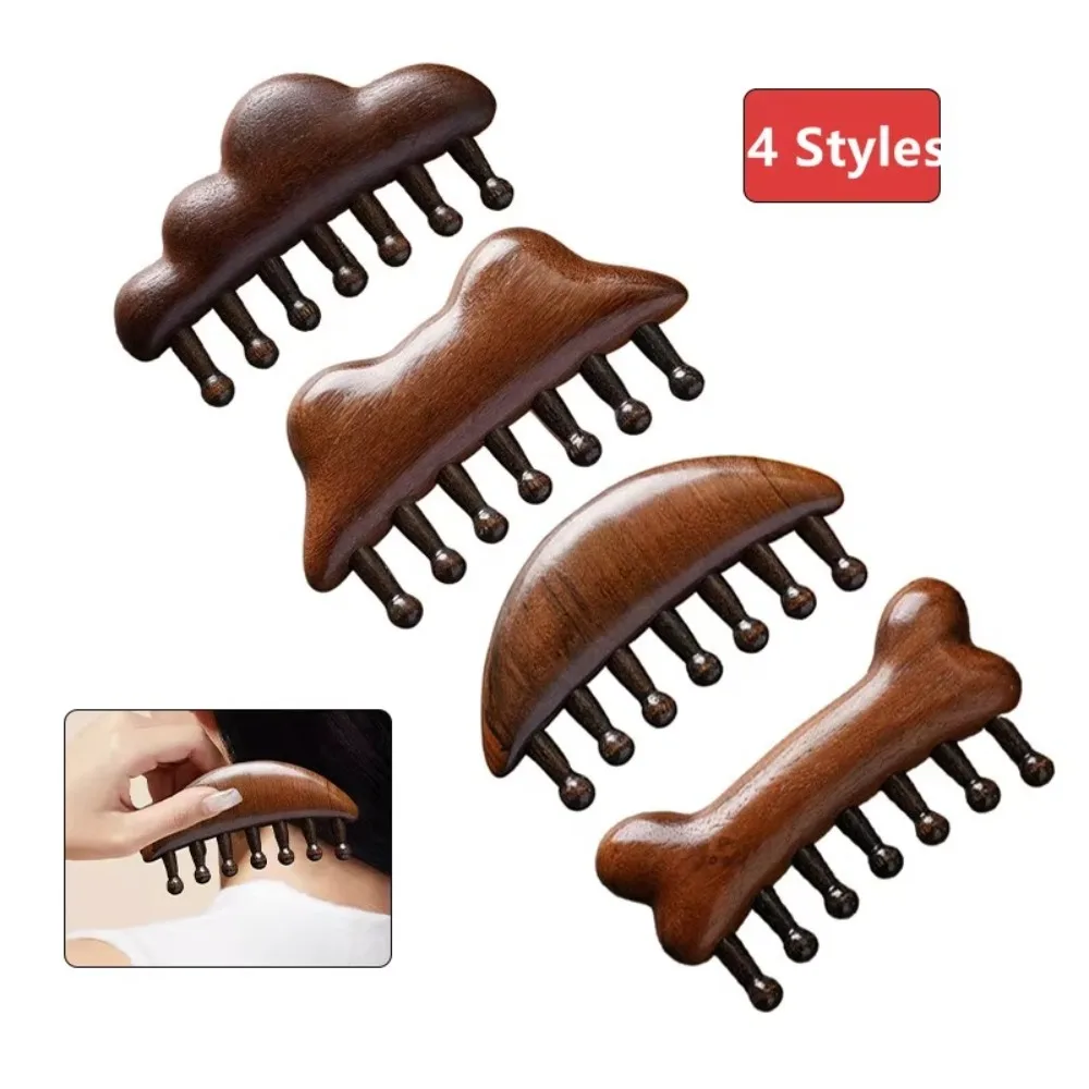 Handheld Head Scalp Massage Comb Multifunctional Anti-Static Body Meridian Massage Comb Help Blood Circulation Wide Tooth