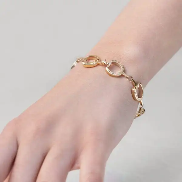 Horse Lover Jewelry Three Color Snaffle Bit Pendant Silver Women Bracelet 2024 New Charm Bracelet