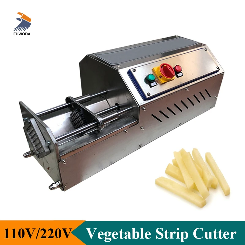 

Electric Vegetable Strips Cutting Machine Potato Carrot Radish Cucumber Strip Cutter Stainless Steel Food Processor Commercial