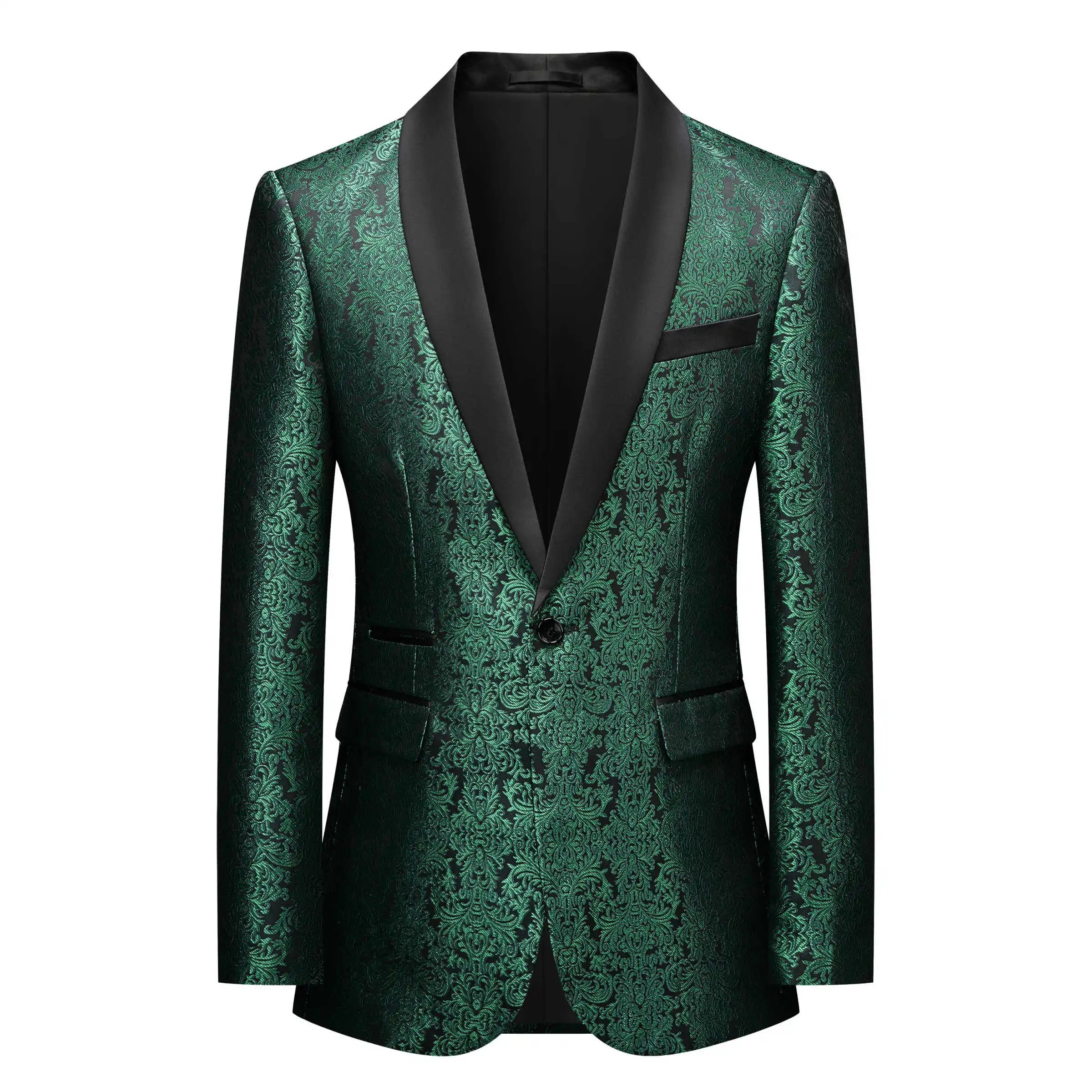 Żakardowy męski garnitur, marynarka z szalowym kołnierzem, smokingi jednorzędowe, strój dla pana młodego, biznesowy garnitur na przyjęcie, tylko marynarka, możliwość personalizacji.