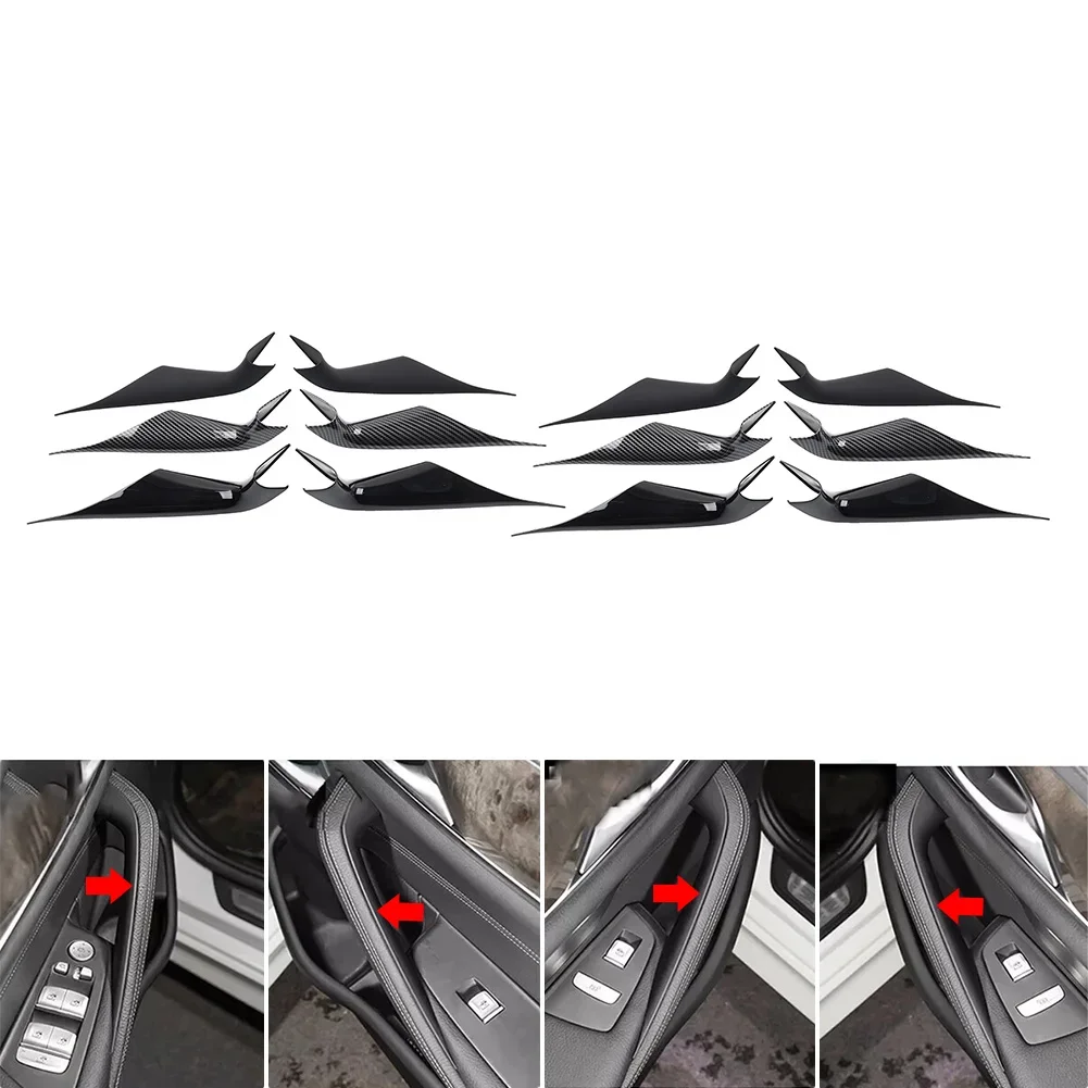 4pcs For BMW 5 Series G30 G31 F90 2017 2018 2019 2020 2021 2022 2023 Car Interior Inner Front Rear Side Door Pull Handle Cover