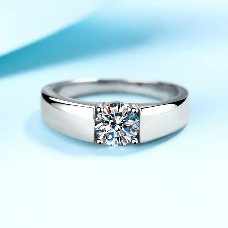 

new New women and men PT950 Platinum D Color 0.5/1/1.5CT Moissanite Couple Ring Lovers Wedding Promise Diamond Ring Certificate