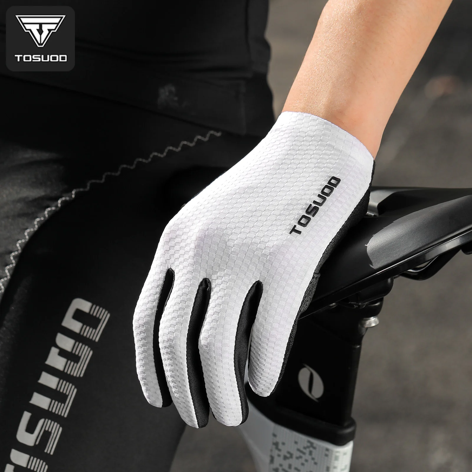 

TOSUOD Touch Screen Spring Summer Cycling Gloves Breathable Shock-Absorbing Palm Pad Unisex Bicycle Gloves